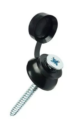 Black caps and screw - caps, 2"