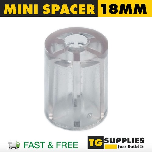 Clear 18mm mini spacers - clear,